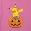 Girl's Pokemon Halloween Jack-o'-Lantern Pikachu Crop Top T-Shirt - 2 of 3