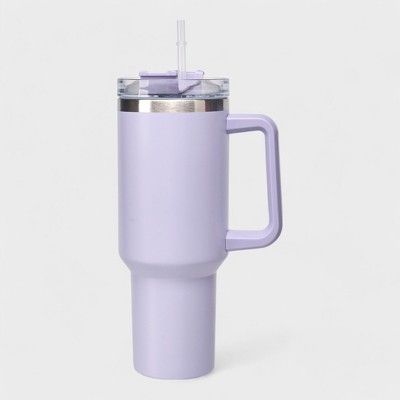 40oz Stainless Steel Insulated Tumbler with Handle and Straw Lid
