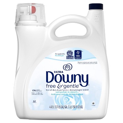 Downy Free & Gentle Scent Liquid Fabric Conditioner and Fabric Softener - 164 fl oz