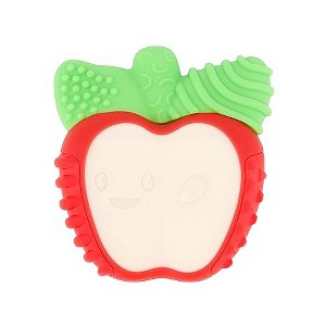 CityFurn Vibrating Apple Teether -Sensory Exploration and Teething Relief with Soothing Vibrations and Textures, Red Apple - 1 of 1