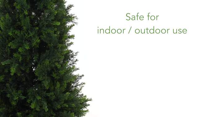 5.5&#39; Indoor/Outdoor Cypress Cone Topiary Artificial Tree - Nearly Natural, 6 of 7, play video