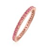 Ross-Simons 0.40 ct. t.w. Pink Sapphire Eternity Band in 18kt Gold Over Sterling - 3 of 4