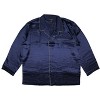 INTIMO Mens Big and Tall Silk Long Sleeve Pajama Set with Piping - 2 of 3