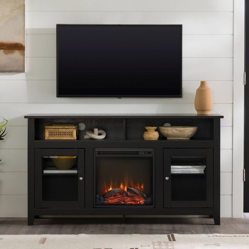 Ackerman Modern Transitional Tall with Electric Fireplace TV Stand for TVs up to 65" - Saracina Home, 3 of 12