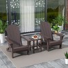 WestinTrends Malibu HDPE Outdoor Patio Folding Poly Adirondack Conversation Set (3-Piece) - 2 of 4