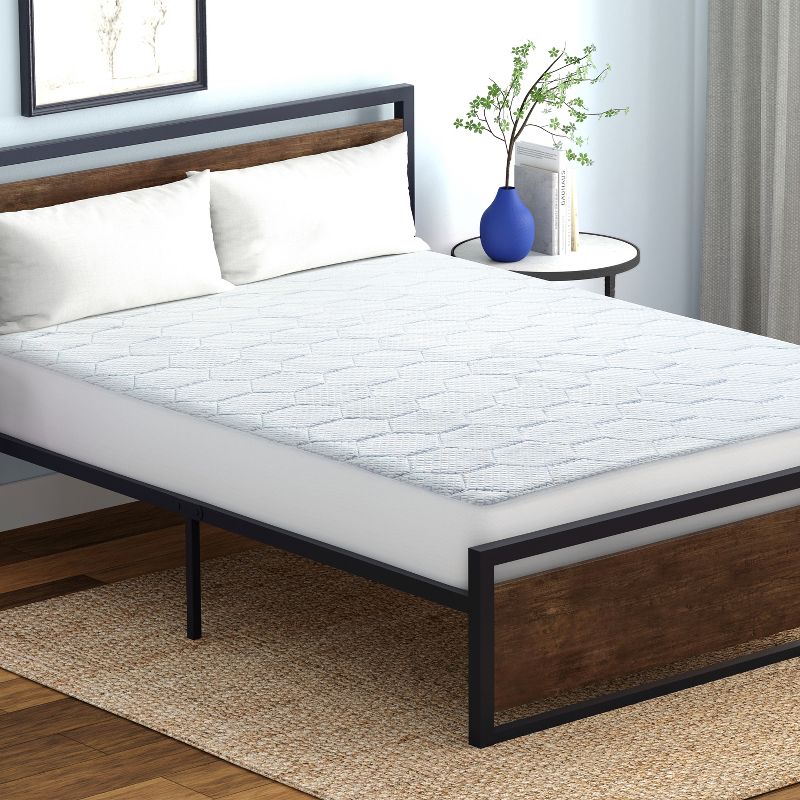 Vibe Cooling Quilted Memory Foam Mattress Pad, 2 of 8