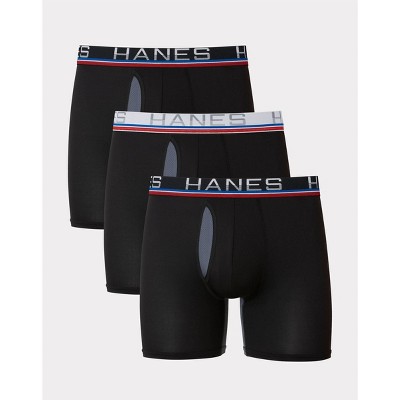 $42 Hanes Underwear Men's Red ComfortFlex 4-Pack Logo Mesh Boxer Briefs  Size S
