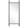 HomeRoots 71" Black Solid Wood Ladder Leaning Framed Full Length Mirror - 4 of 4