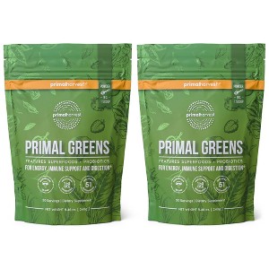 Primal Harvest Super Greens Powder, w/+50 Greens Superfood Chlorella, Probiotics, Green Tea, Wheatgrass, Kale, Turmeric for Energy - 1 of 4
