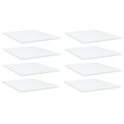 vidaXL Bookshelf Boards 8 pcs White 15.7"x19.7"x0.6" Engineered Wood