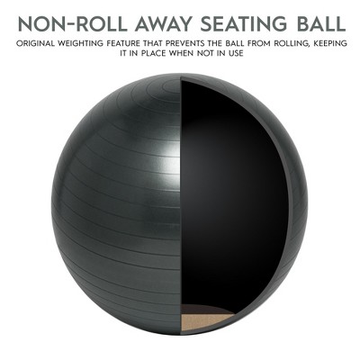 Bouncyband 65cm Dark Gray PVC Weighted Balance Ball Seat