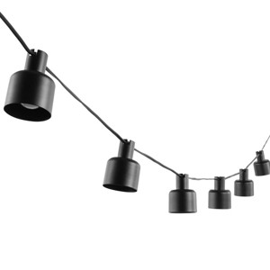 Adaner LED Outdoor String Lights - 120" - 10 Light - PLT4050 - Black - Safavieh - 1 of 4