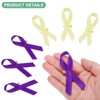 Unique Bargains Satin Awareness Ribbons with Safety Pins 200 Pcs - 2 of 4