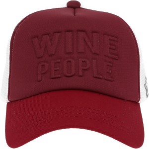 Pavilion Gift Company - Wine People - Adjustable Maroon Neoprene Mesh Hat - Hats - 1 of 4