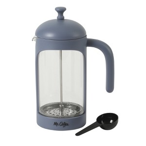 Mr. Coffee Retro Brew French Press Coffee Maker, 31 oz. Borosilicate Glass & Colorful Frame and Plunger, Includes Coffee Scoop - 1 of 4