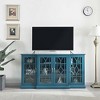 TV Stand, Retro Style Sideboard Buffet Storage Cabinet With Glass Door Adjustable Shelves, Console Table Cupboard Credenza For Kitchen Dining Room - 2 of 4