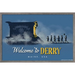 Trends International IT: Welcome to Derry (2025) - Pennywise Wagon Framed Wall Poster Prints - 1 of 4