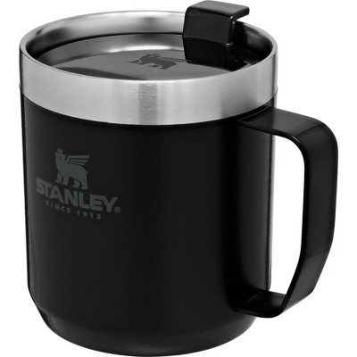 Stanley 12 oz Stainless Steel Classic Legendary Mug Black 2.0: Dishwasher-Safe, Portable Drinkware for Hot & Cold Beverages