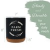 Elanze Designs Farm Fresh Country Kitchen Wheat Laurel Ceramic Cork Bottom Black Large Capacity Utensil Holder Crock for Countertop Storage, Stylish & - 2 of 4