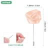 Unique Bargains Ribbon Alloy Multipurpose Use Durable Flower Lapel Pin 3.5 x 1.38 Inch  24 Pcs - 3 of 4