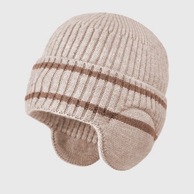 Wild Fable Women's Knit Beanie 3-Pack – Black/Gray/Cream, One Size, Breathable Winter Hats