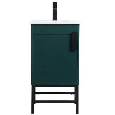 Elegant Lighting 18 inch single bathroom vanity in green