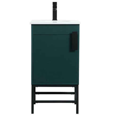 Elegant Lighting 18 inch single bathroom vanity in green - image 1 of 4