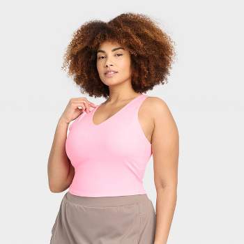 Women's Light Support Everyday Soft Strappy Bra - All In Motion™ Clay Pink  L : Target