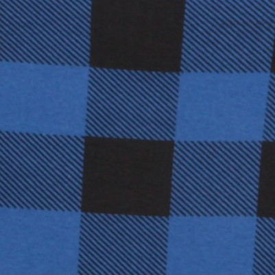 royal & black buffalo plaid