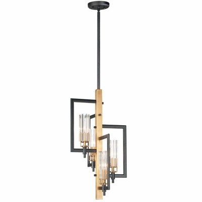 Maxim Lighting Flambeau 4 - Light Pendant in  Black/Antique Brass