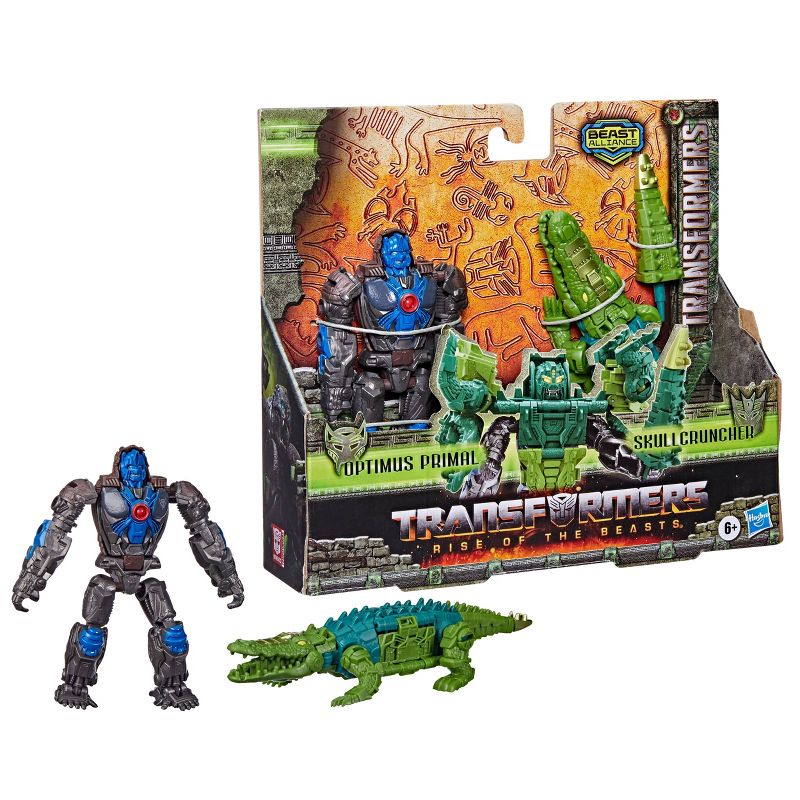 Transformers Rise of the Beasts Optimus Primal and Skullcruncher Action Figure Set - 2pk, 4 of 14
