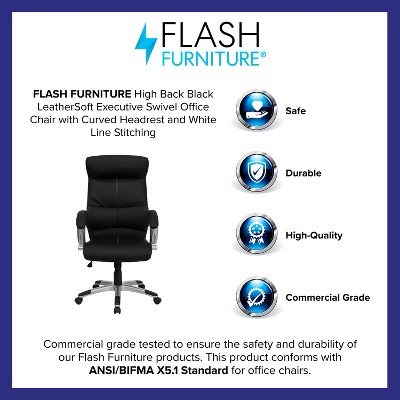 High Back Black LeatherSoft Executive Swivel Office Chair