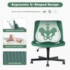 QingMoon Criss Cross Office Chair, Linen Desk Chair, Adjustable Swivel Chair with Back Support and Comfy Cushion for Home Office, Meditation - 3 of 4