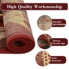Modern Area Rug Non-Slip Non-Shedding Rug  Low Pile Soft Carpet Geometric Stain Resistant Floor Cover for Living Room Bedroom Office,Orange/4'x6' - 4 of 4