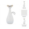 Elegant Cat Figurine with Glasses - Ceramic, Metal & Ceramic Glam Decor - Stylish Home, Office, Bedroom, Living Room Accent - 3 of 4