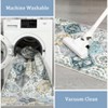 Washable Rug Vintage Floral Floor Carpet with Anti Slip Backing - 4 of 4