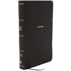 KJV Giant Print End-Of-Verse Reference Bible, Black Leathersoft, Red Letter, Comfort Print (Thumb Indexed) - by  Thomas Nelson (Leather Bound) - 1 of 1