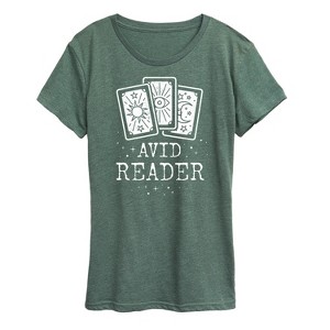 Women's - Instant Message - Tarot Avid Reader Short Sleeve Graphic T-Shirt - 1 of 4