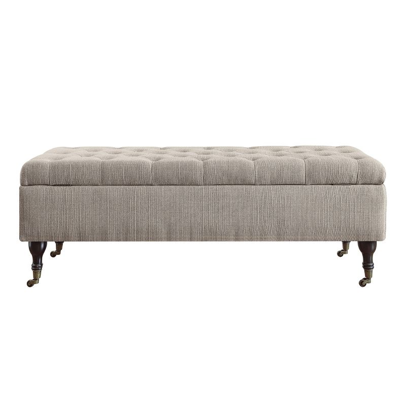 Collette Tufted Storage Bench Linen - Adore Decor, 3 of 10