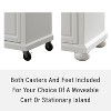 Alexandria Granite Top Portable Kitchen Island/Cart White/Gray - Crosley: Rolling Storage, Towel Bars, Adjustable Shelf - 4 of 4