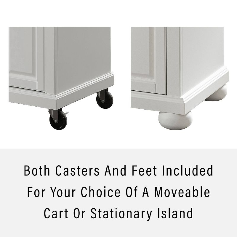 Alexandria Granite Top Portable Kitchen Island/Cart White/Gray - Crosley, 5 of 11