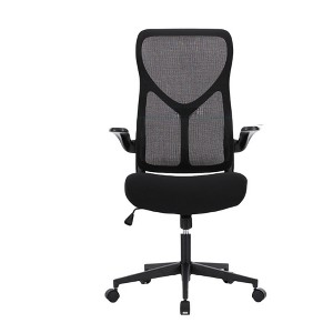 FONTOI Task Chairs, Mesh Office Chair with Flip-up Armrests and Lumbar Support for Home Office, Black, 26.3"*48"*26.3" - 1 of 4