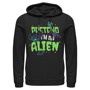 Mens Lilo & Stitch Pretend I'm An Alien Lightweight Hoodie - 1 of 4