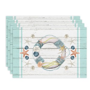 Laural Home Coastal Reef Set of 4 13" x 19" Placemats - 1 of 1
