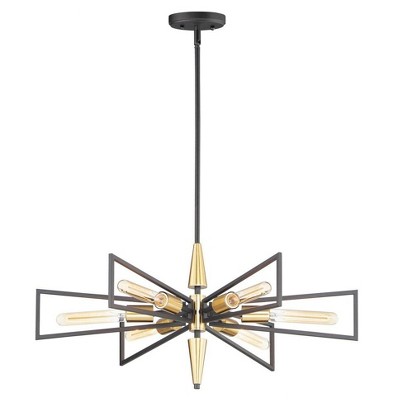 Maxim Lighting Wings 6 - Light Chandelier in  Black/Satin Brass