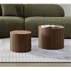NicBex Modern Round Coffee Table Set of 2 with Inner Storage for Living Room and Office - 4 of 4