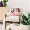 Showmemars Christmas Quilt Pattern Square Throw Pillow Red/Pink - Deny Designs - 2 of 4
