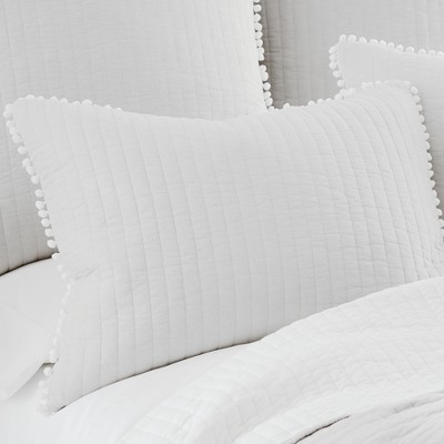 Pom Pom White King Sham - Levtex Home : Target