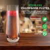 NutriChef Crystal Clear Champagne Flute Set, Lead-Free Crystal - 2 of 4