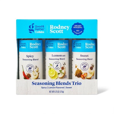 Seasoning Blends Trio with Sweet, Spicy and Lemon Blends - 9.75oz/3ct - Good & Gather™ Collabs | Rodney Scott